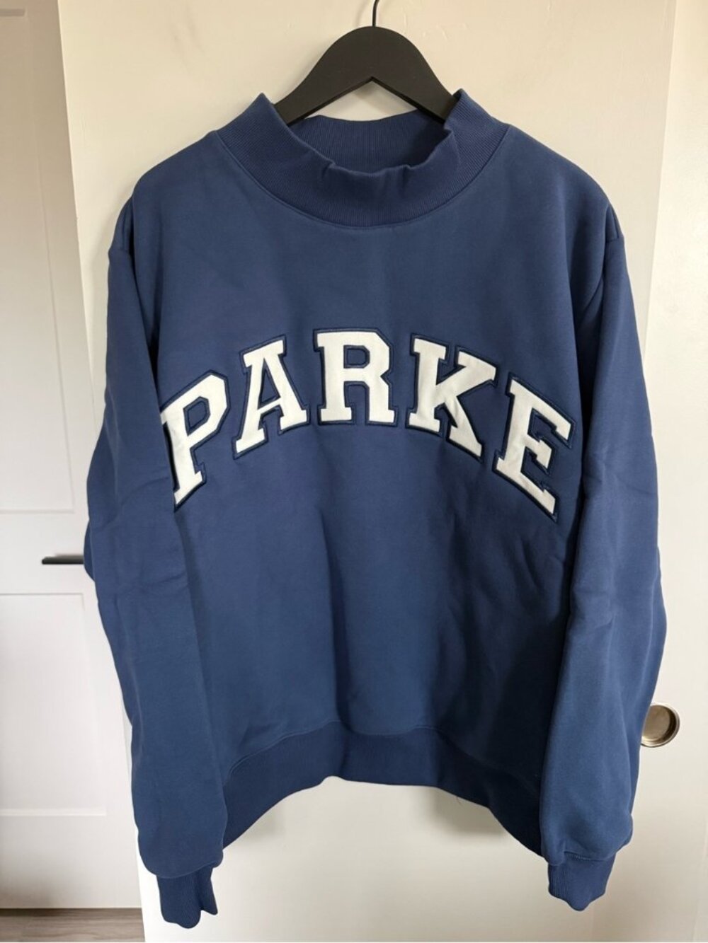 Parke Navy Blue Oversized Pullover Sweatshirt